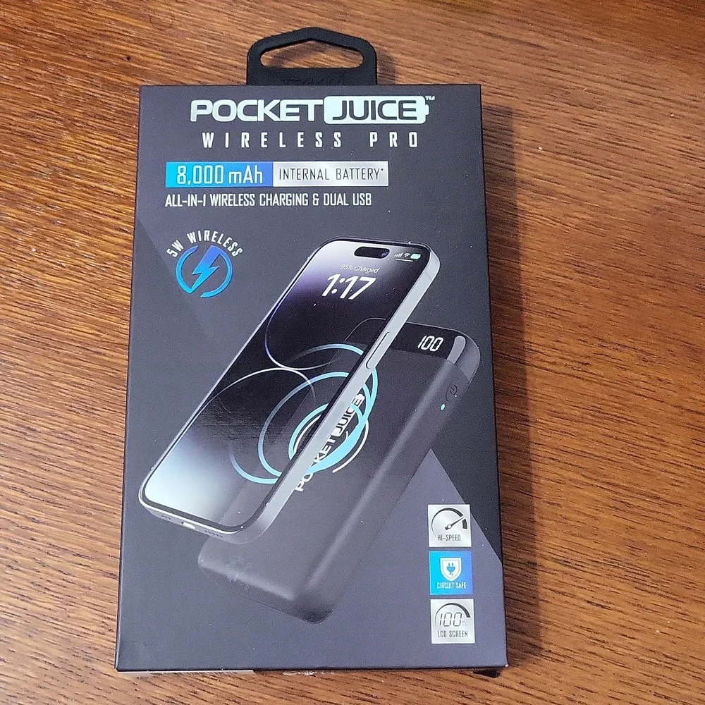 Pocket Juice Charger 8000 mAh, ultra thin & powerful